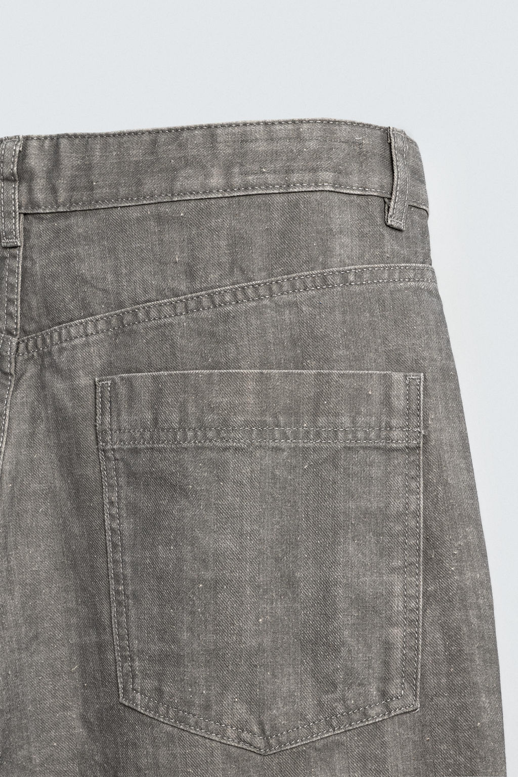 PANTAL?N STRAIGHT FIT ESPIGA / Gris / Tostado - Zara фото 10