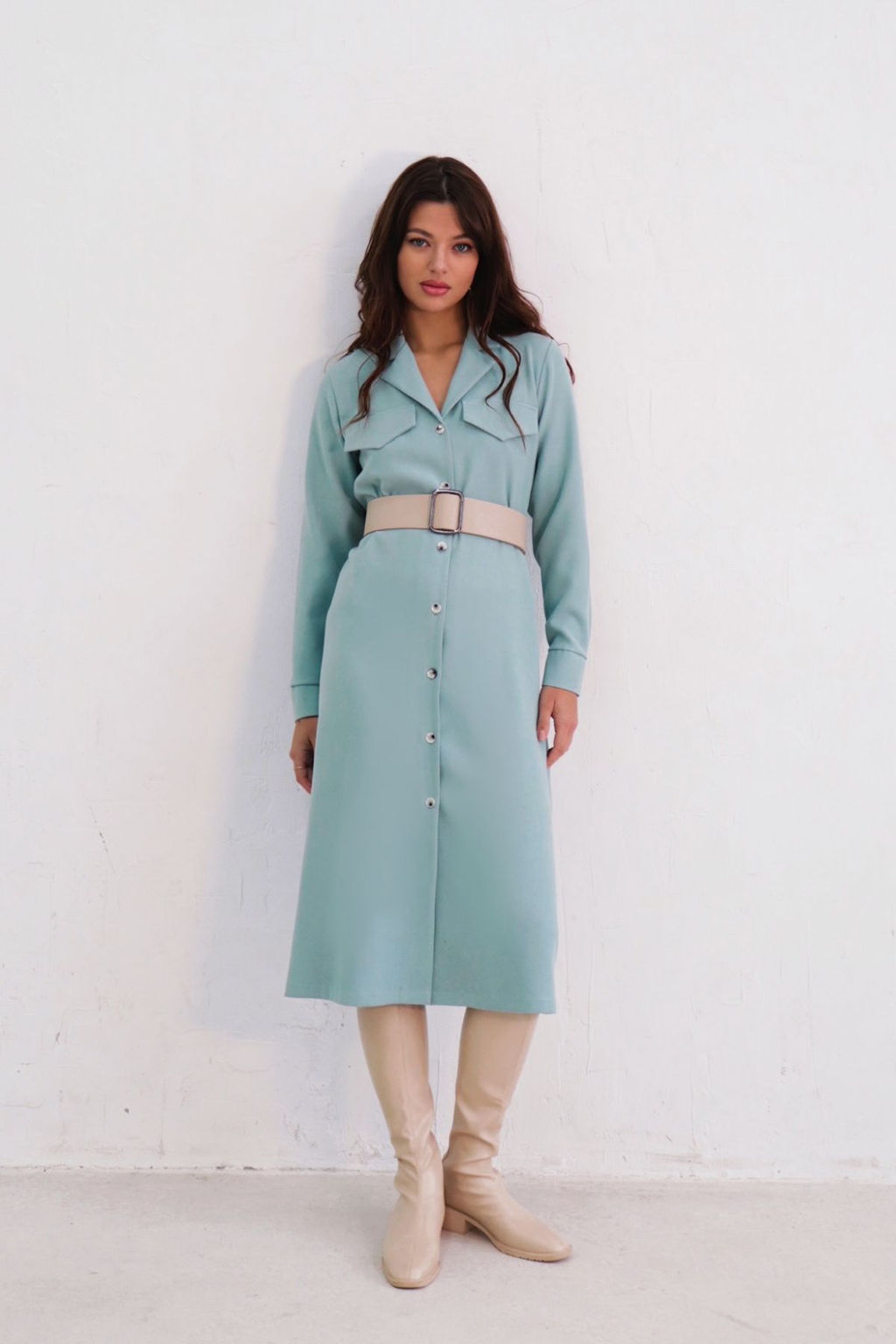 Платье-рубашка с английским воротником - Martichelli фото 216