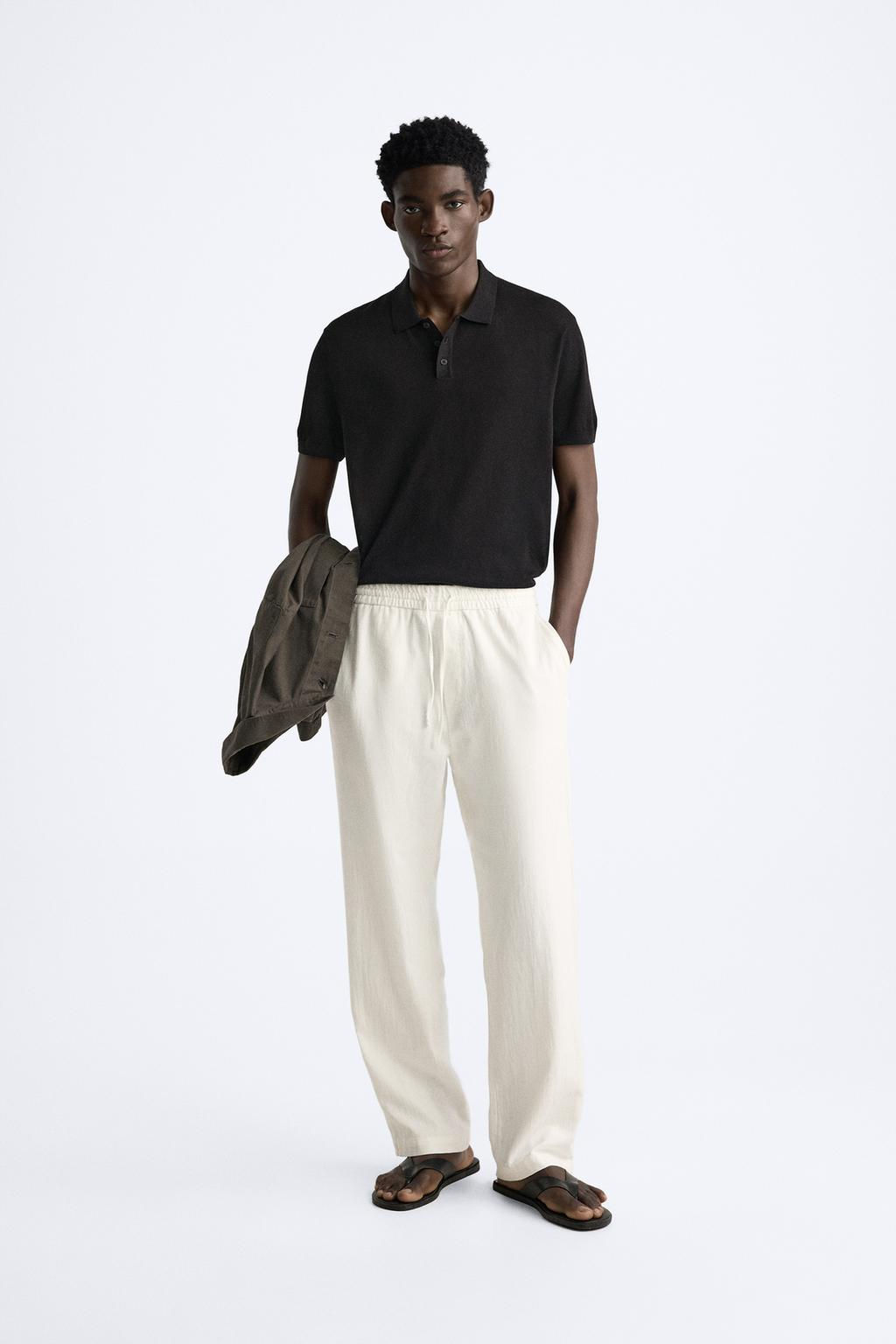COTTON AND SILK KNIT POLO SHIRT