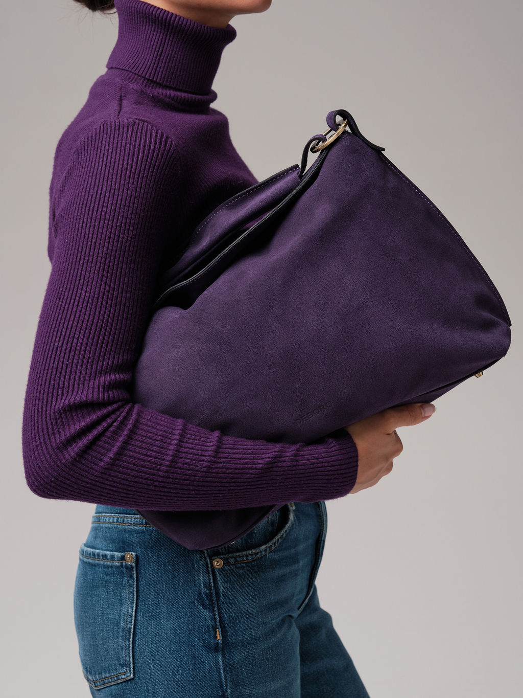 Замшевая сумка на плечо Deboro 30900 виноград