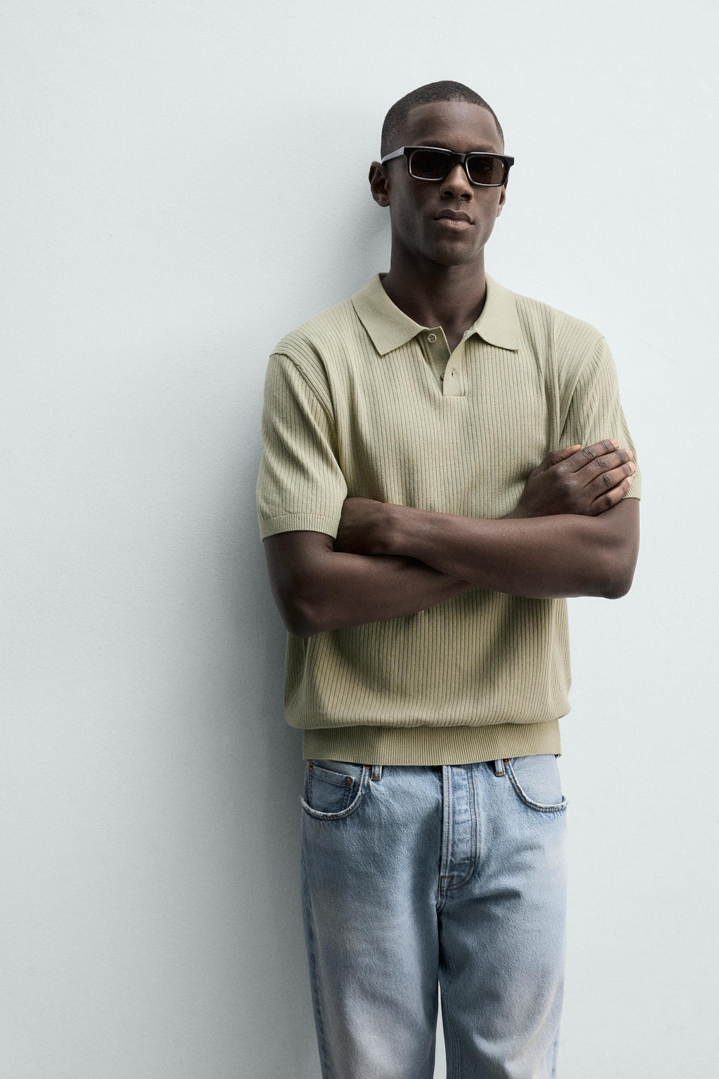 POLO PUNTO CANAL? / verde lavado - Zara фото 6