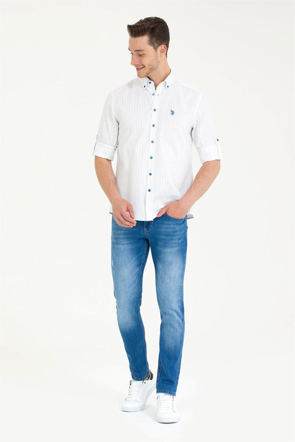 Мужские синие джинсы - U.s. polo assn фото 10