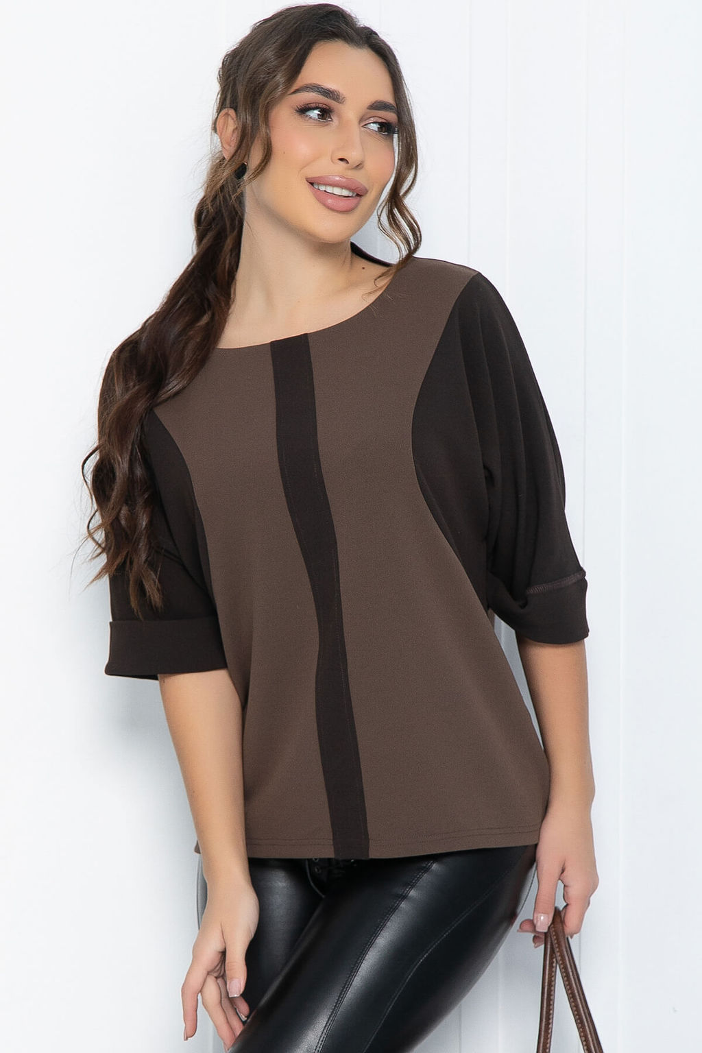 Блуза Санторини (шоколад) Б11999 - Lt collection фото 4