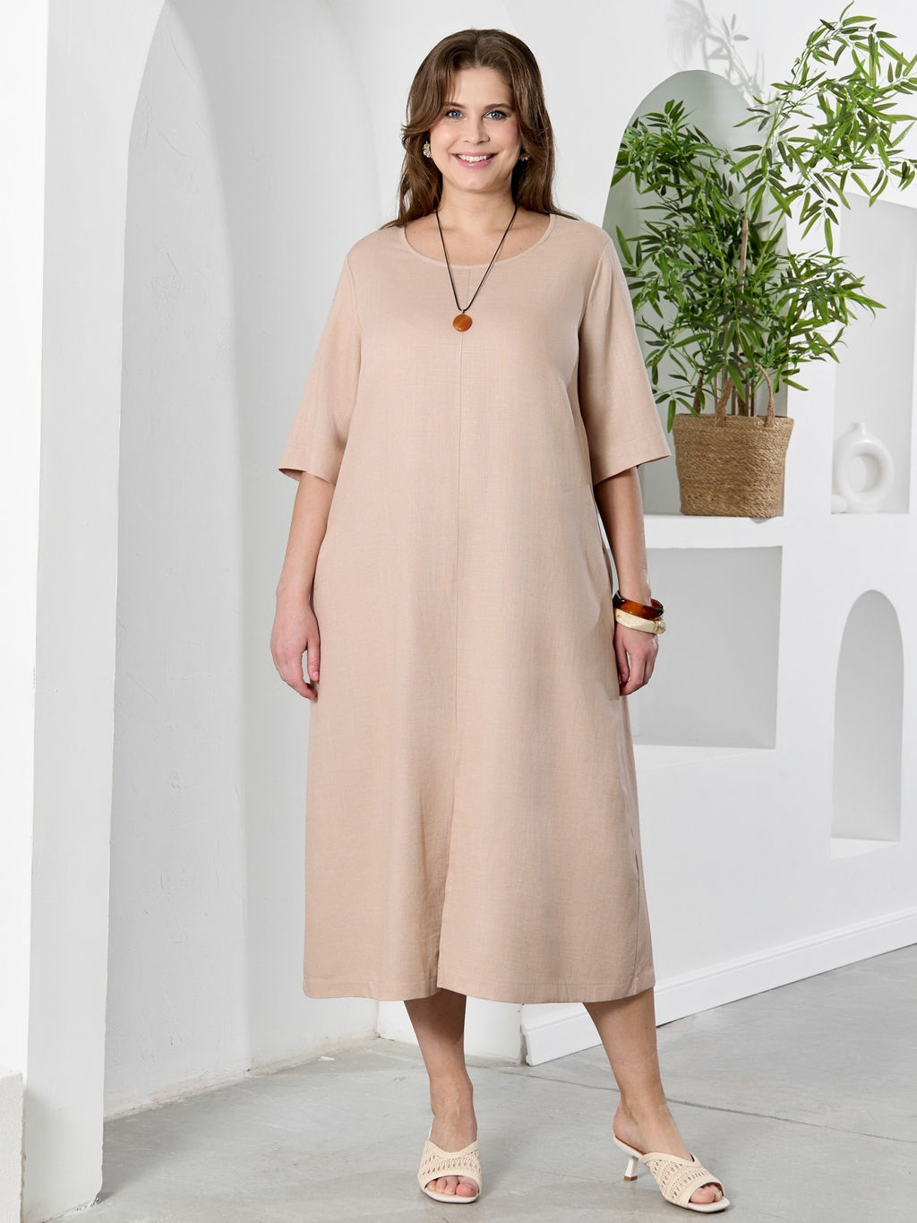 Платье Камео-1 из вискозы со льном - Виотекс фото 40