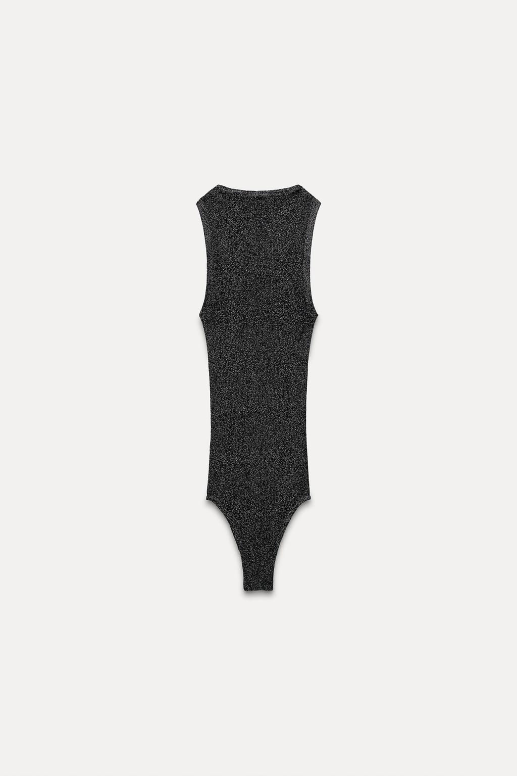 SEAMLESS MESH BODYSUIT WITH METALLIC THREAD - Zara фото 5