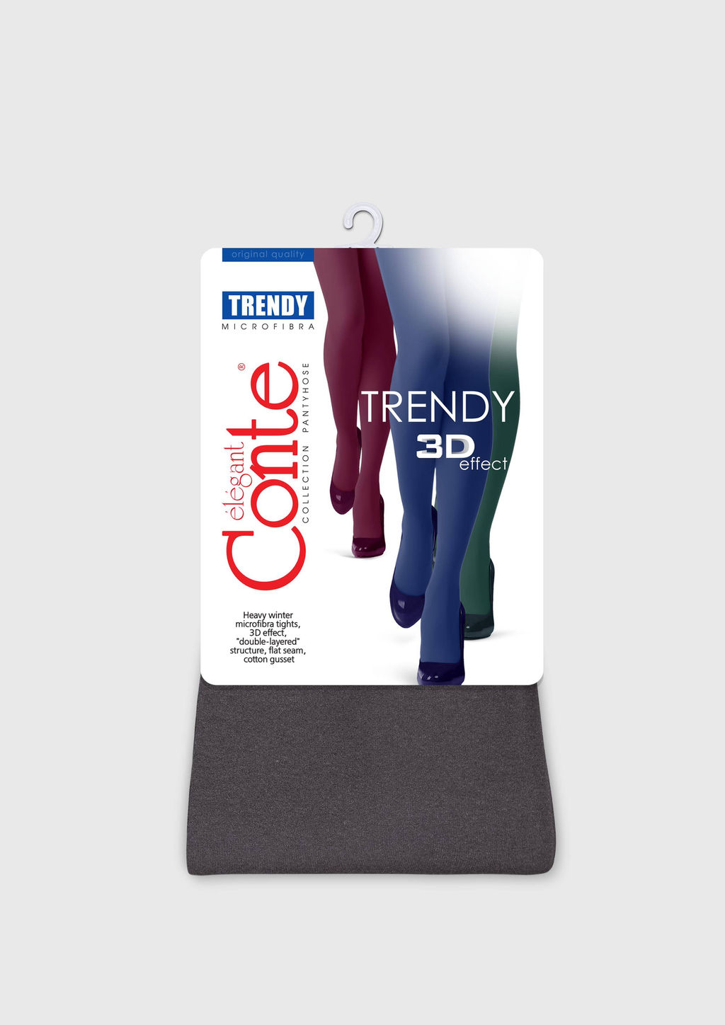 Колготки теплые CONTE Плотные меланжевые колготки TRENDY MELANGE grey  фото 11