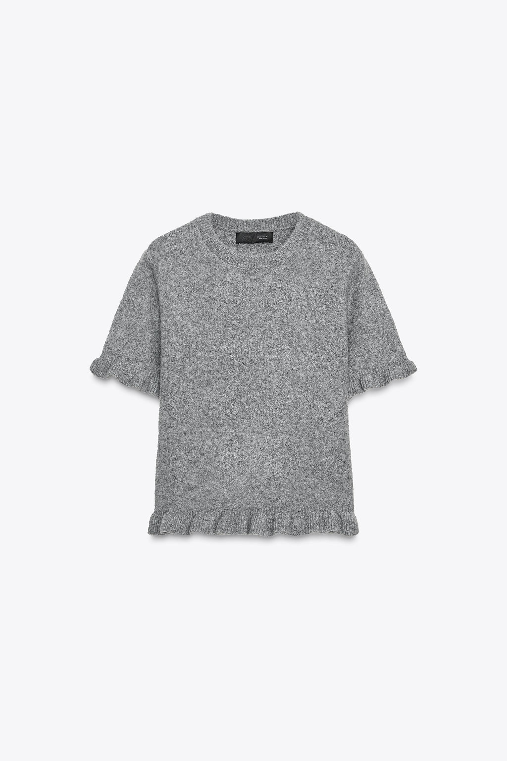 KNITTED SHORT SLEEVE SWEATER WITH RUFFLES - Zara фото 3