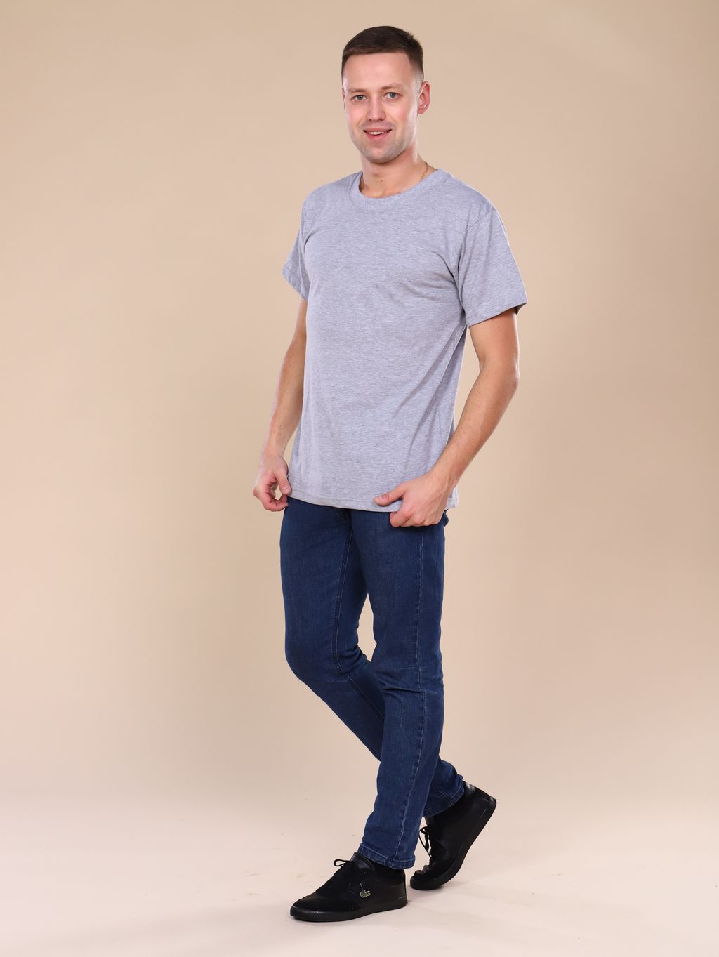 М112 Футболка мужская (серый) - Иванушка-трикотаж фото 6