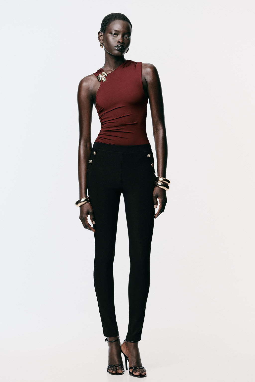 OTTOMAN LEGGINGS WITH BUTTONS - Zara фото 10