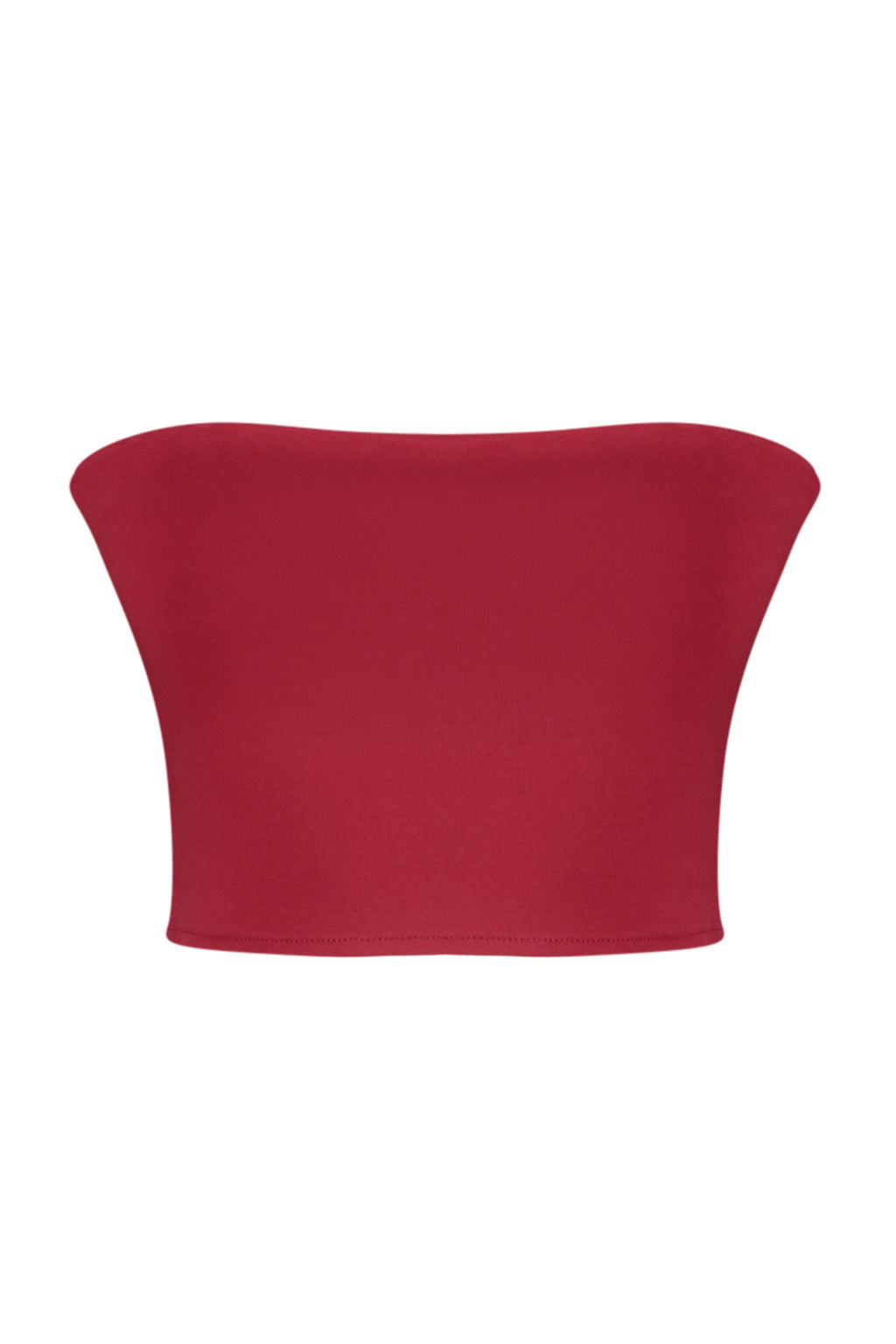 Trendyolmilla Ekru Fitted Straplez Yaka Crop Esnek Orme Bluz TWOSS24BZ00055 фото 7