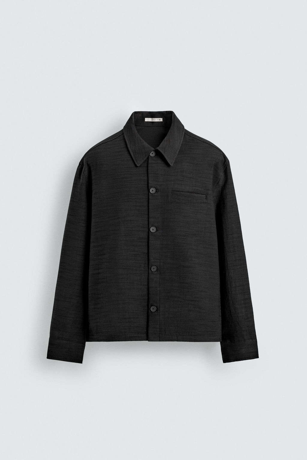 SOBRECAMISA FLUIDA RELAXED FIT / Negro