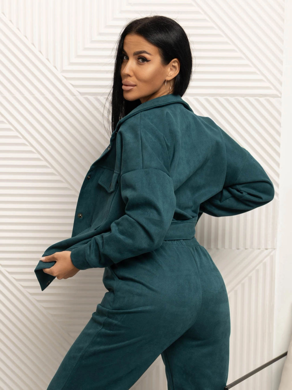 Костюм женский, цвет зеленый