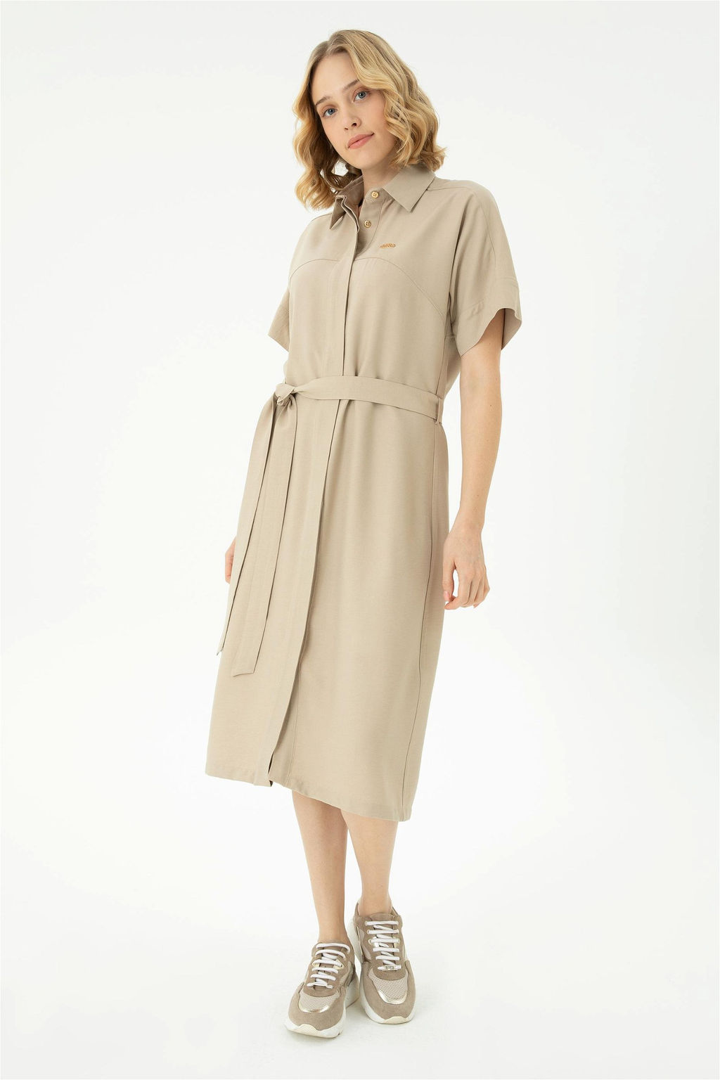 Женское платье из верблюжьей ткани - U.s. polo assn фото 3