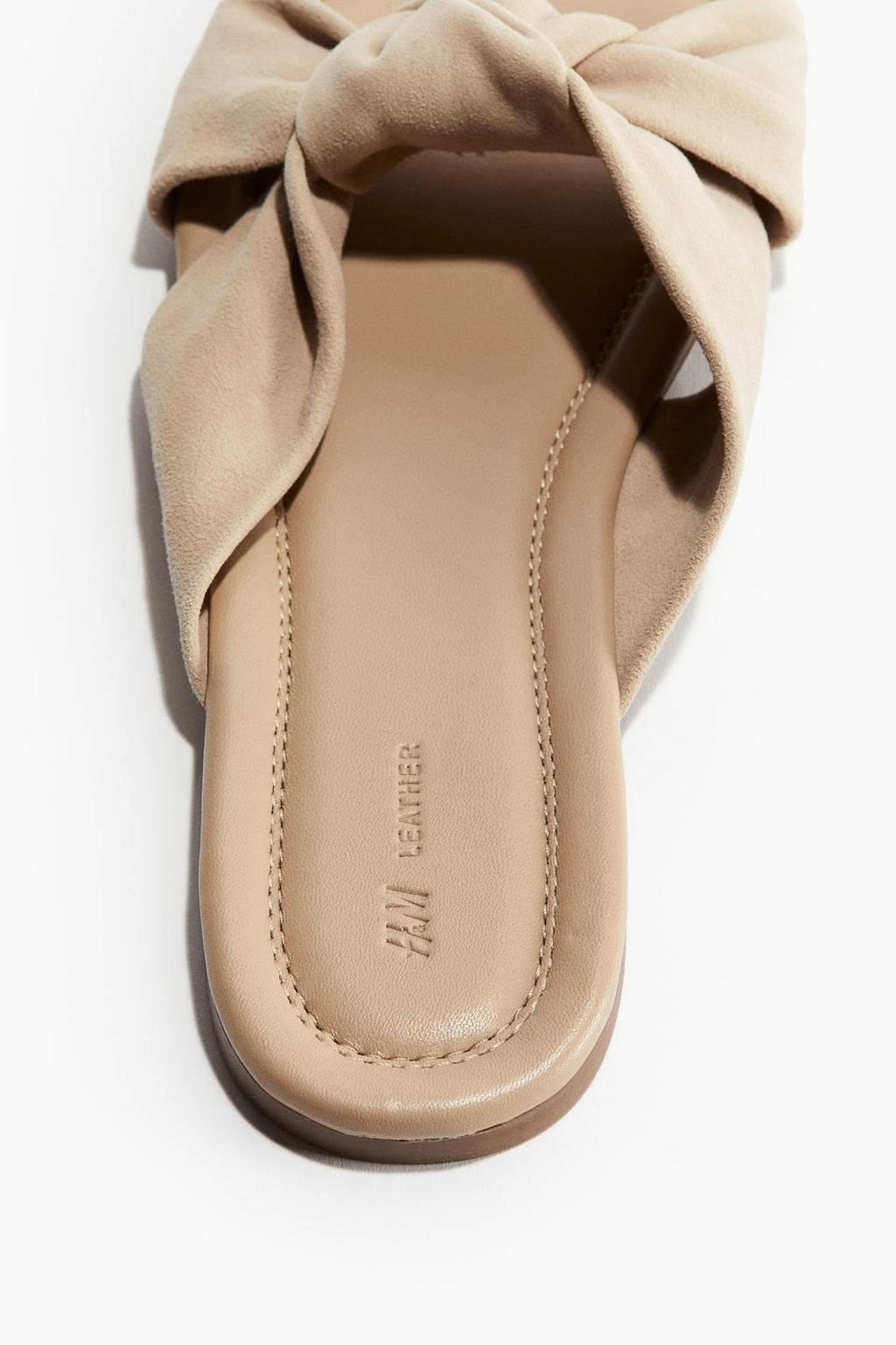 Sandalias de piel con nudo decorativo - H&m фото 3