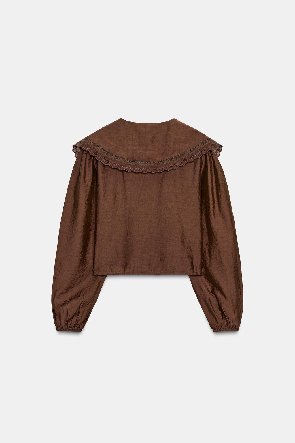 FLOWING SHIRT WITH PETER PAN COLLAR - Zara фото 6