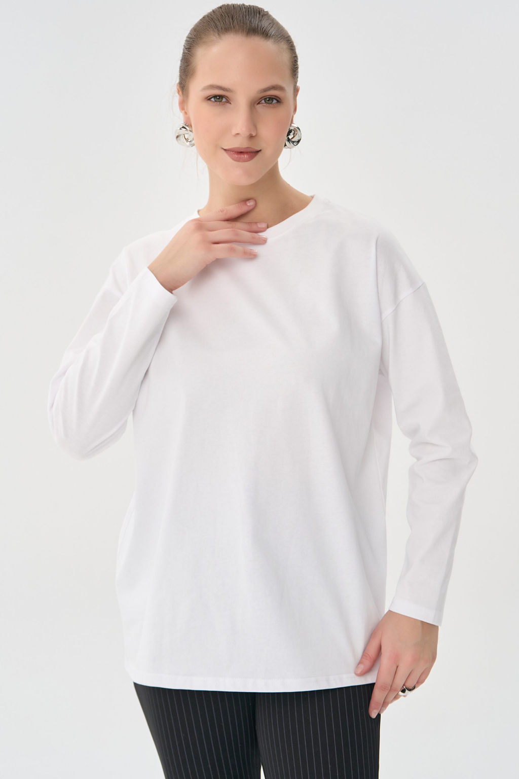 Лонгслив Эшли (белый) - Эльза фото 4