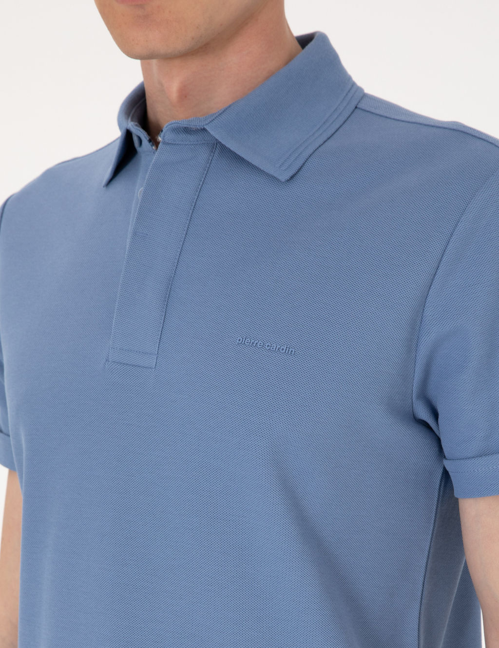 Mavi Slim Fit %100 Pamuk K_vr_lmaz Amerikan Pike Polo Yaka Basic Ti__rt