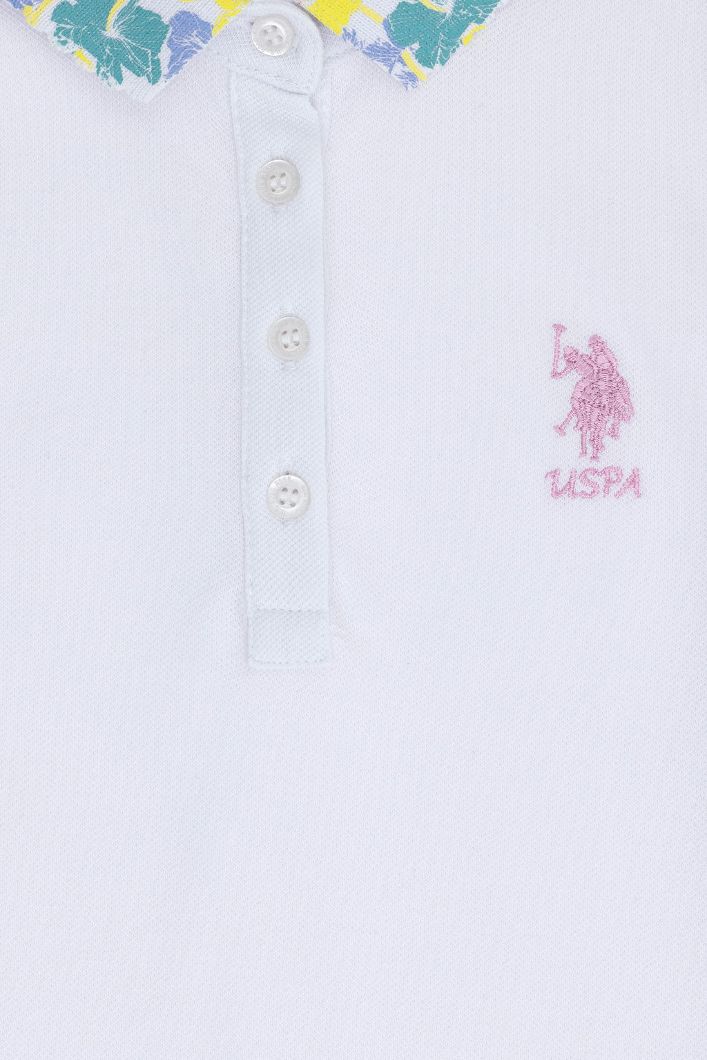 U. S. Polo Assn Белая базовая футболка с воротником-поло для девочек - U.s. polo assn фото 14
