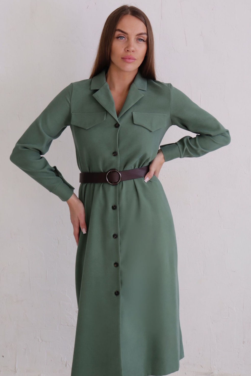 Платье-рубашка с английским воротником - Martichelli фото 326