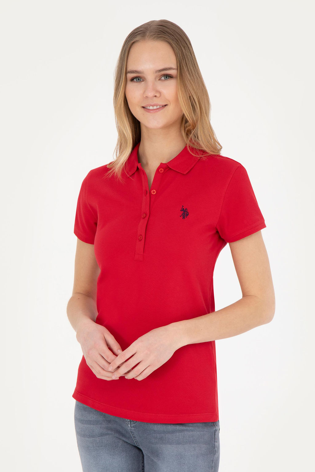 Kad_n K_rm_z_ Basic Polo Yaka Ti__rt Sepette S_rpriz _ndirim - U.s. polo assn фото 2