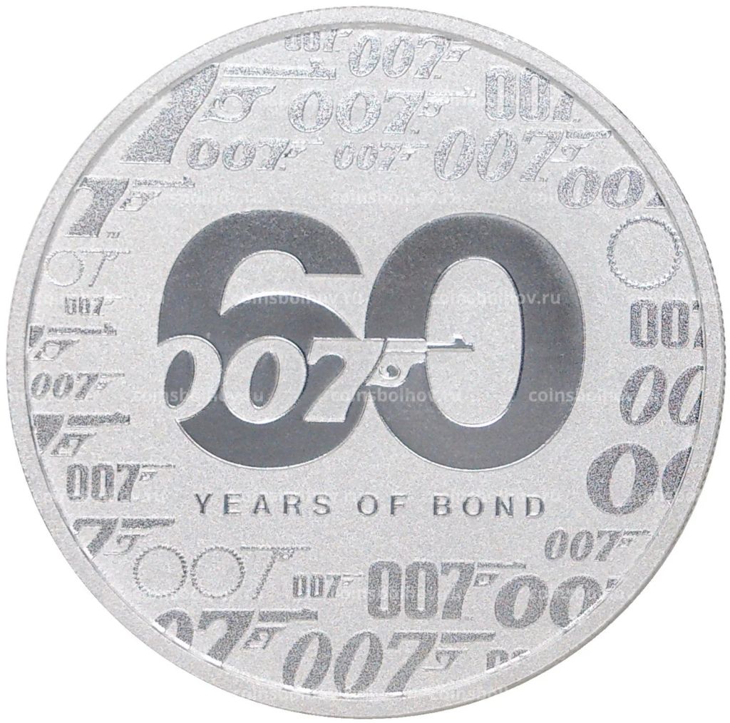 1 доллар 2022 года Тувалу Джеймс Бонд  Агент 007 (60-летие выхода первого фильма)