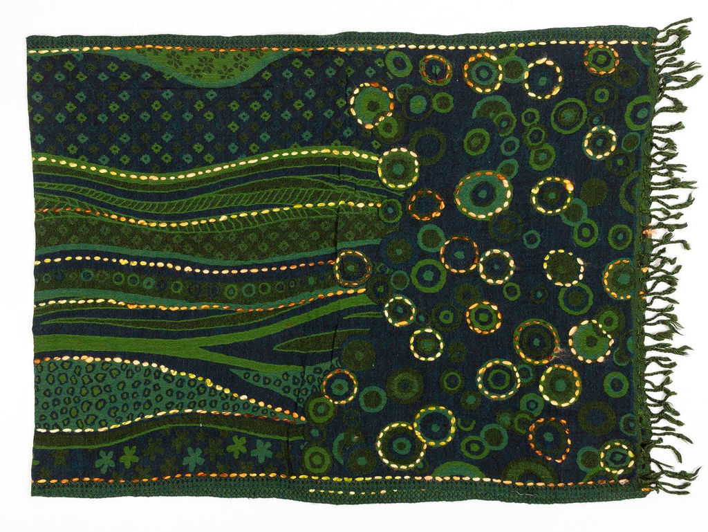 Палантин с вышивкой (шерсть вареная) в ассортименте № Тк906/98 - Ганг фото 2