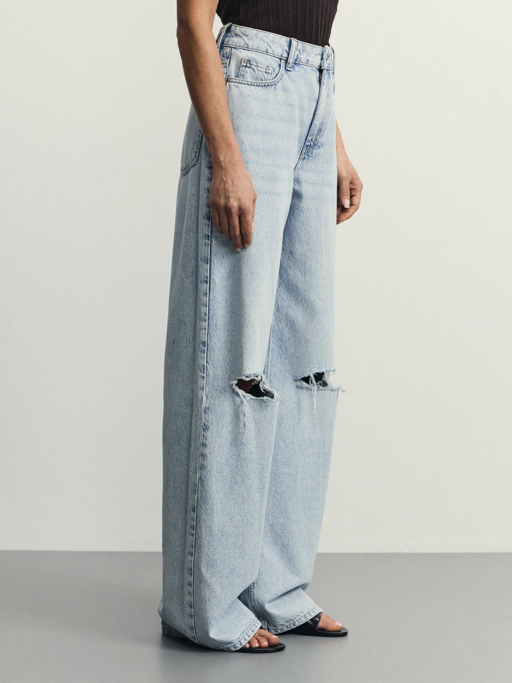 Джинсы wide leg с высокой посадкой / Zarina  фото 3