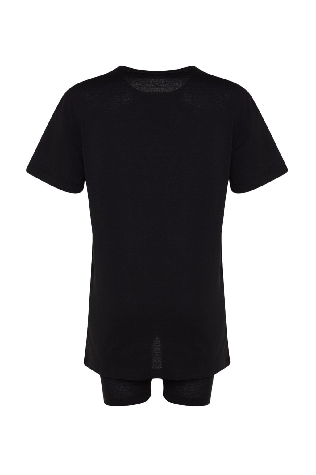 Trendyolmilla Siyah %100 Pamuklu Sortlu/Taytl? Orme Pijama Tak?m? THMSS20PT0397 фото 8