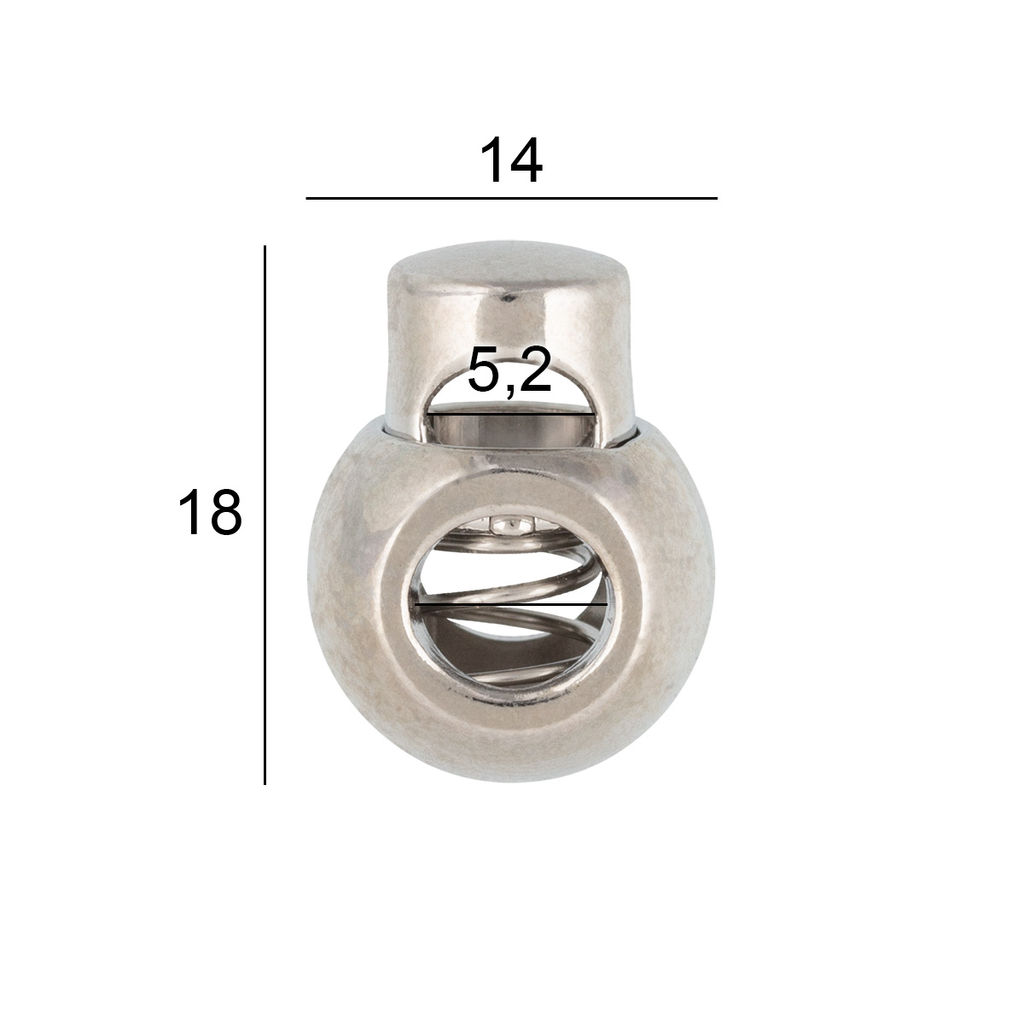 Зажим металл Micron GB 2008 d 5.2 мм в пакете 12 шт №06 черный никель