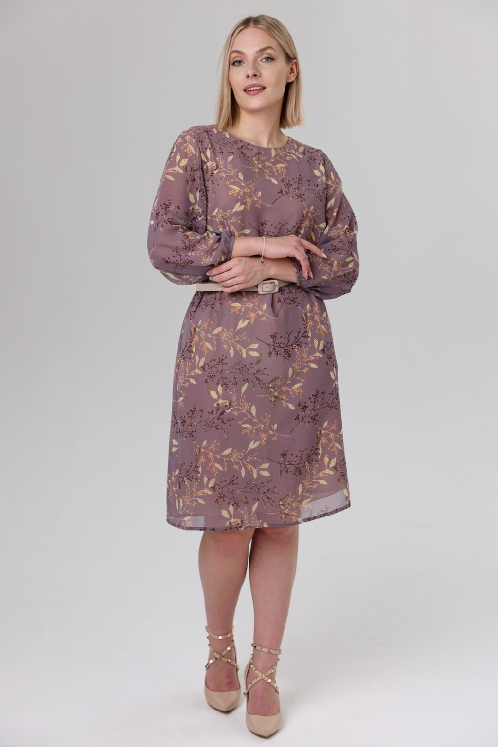 Платье женское 2122/87/Сиреневый, серый - Rise фото 4