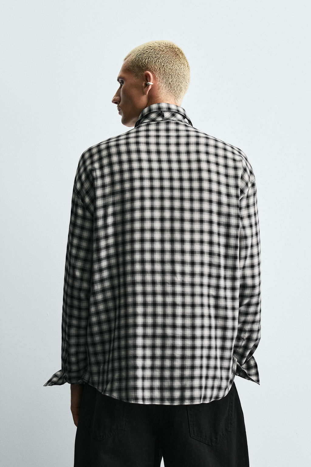 CHECK SHIRT WITH CONTRAST TIE - Zara фото 3