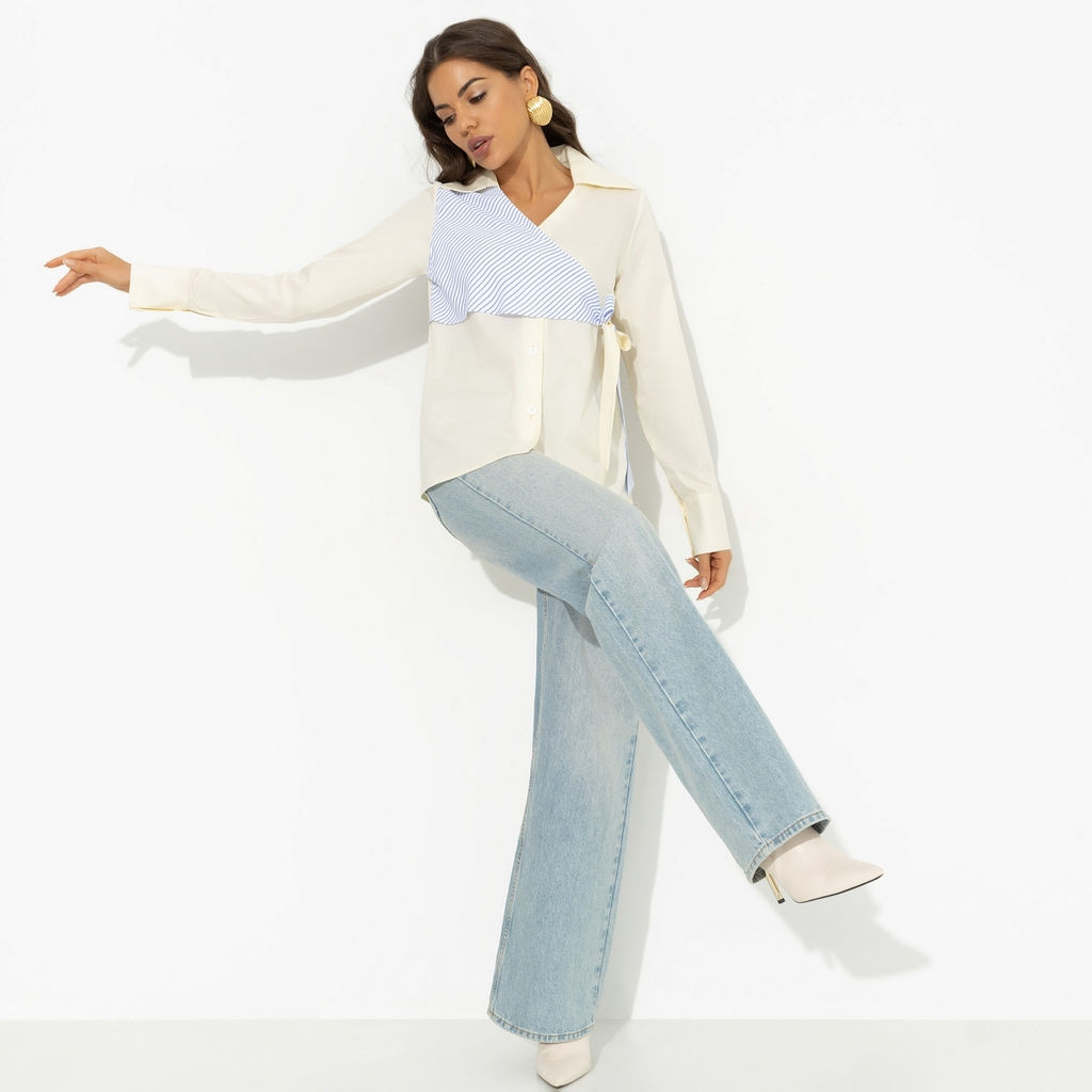 Рубашка из хлопка, Модная цель (желтая) - Charutti фото 10