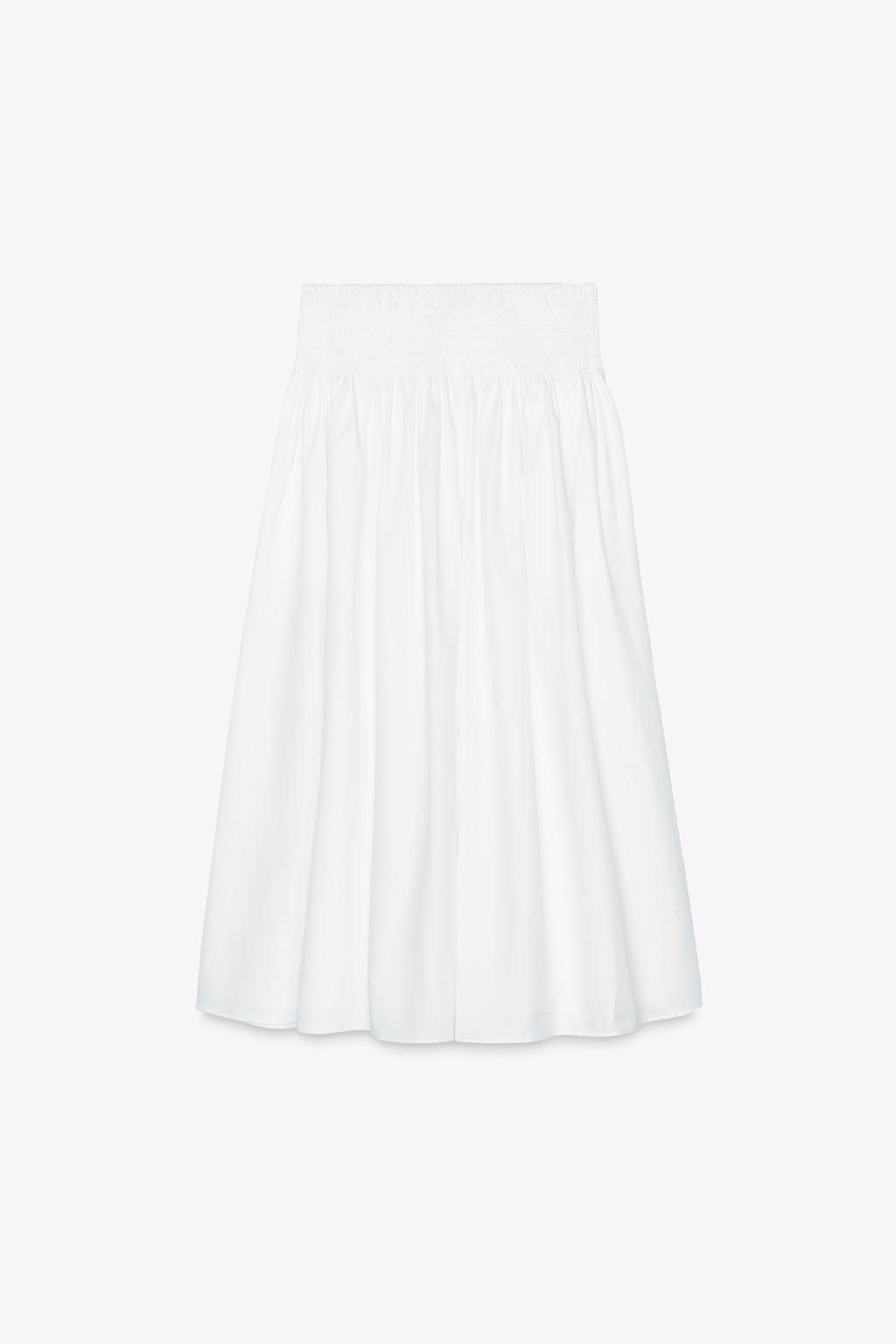 POPLIN MIDI SKIRT - Zara фото 5