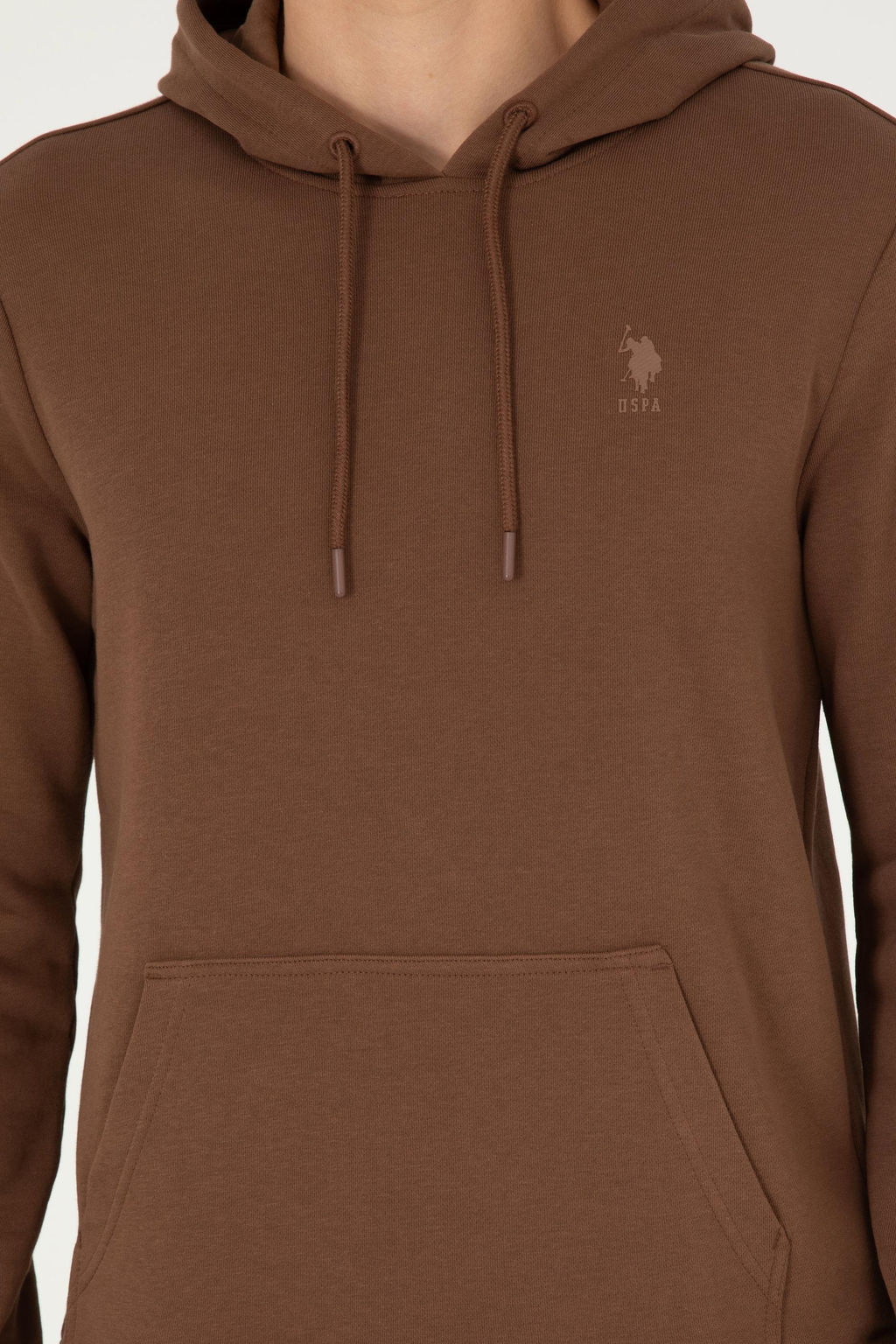 Мужской коричневый базовый свитшот - U.s. polo assn фото 6