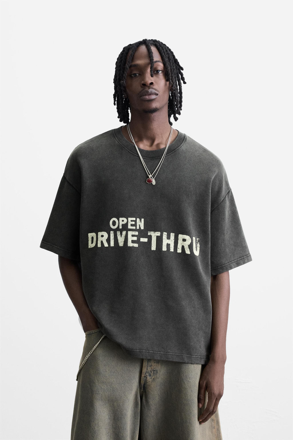 WASHED GRAPHIC PRINT SWEATSHIRT - Zara фото 2