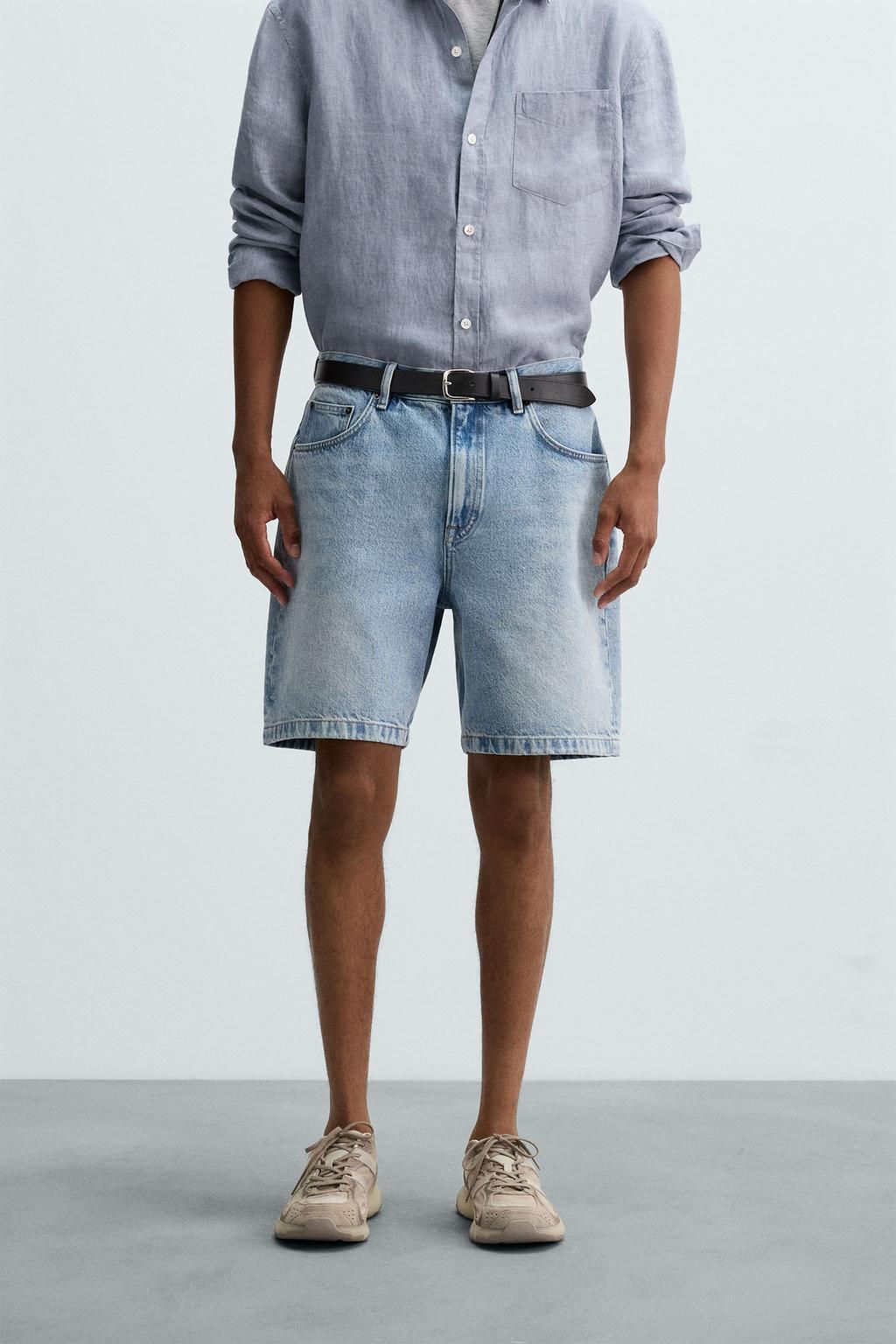 REGULAR FIT DENIM BERMUDA SHORTS - Zara фото 11
