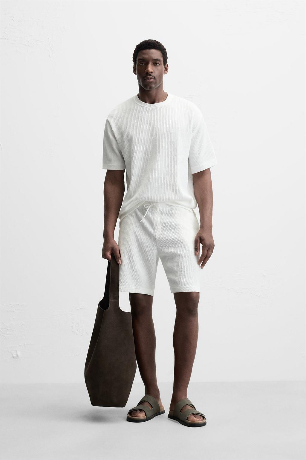 TEXTURED JACQUARD T-SHIRT - Zara фото 9