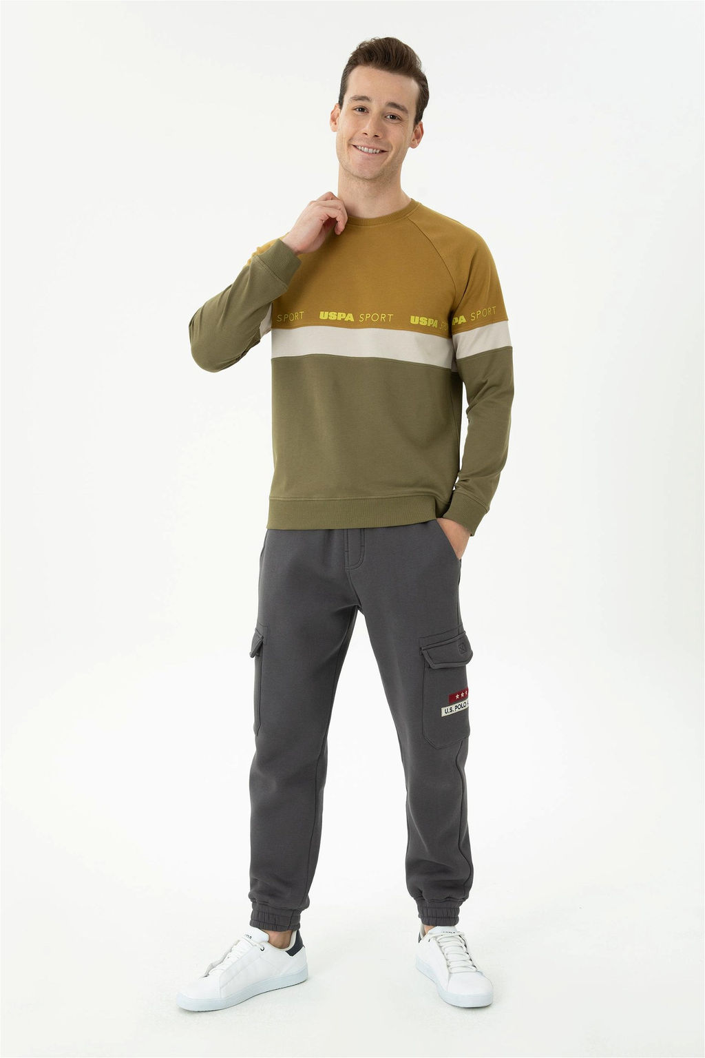 Мужской свитшот цвета хаки Неожиданная скидка в корзине - U.s. polo assn фото 4