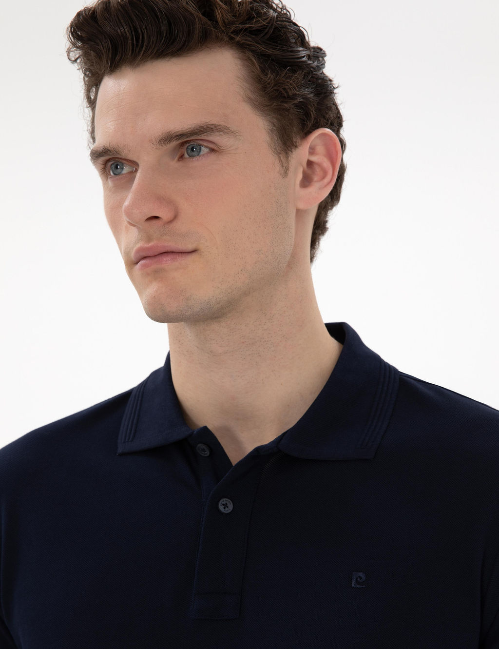 Lacivert Slim Fit K_vr_lmaz Polo Yaka Basic Ti__rt - Pierre cardin фото 2