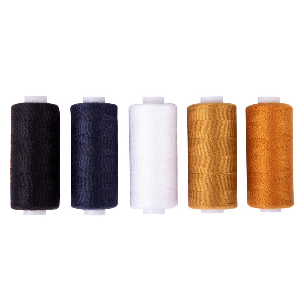 Нитки 20s/2 Gamma / Micron Джинсовая строчка 183 м 200 я 5 шт ассорти