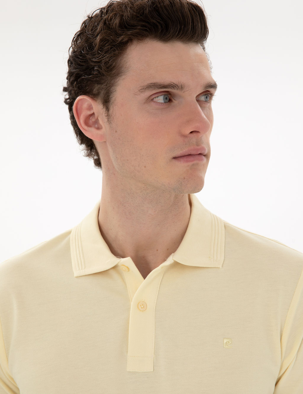 A__k Sar_ Slim Fit %100 Pamuk K_vr_lmaz Polo Yaka Basic Ti__rt