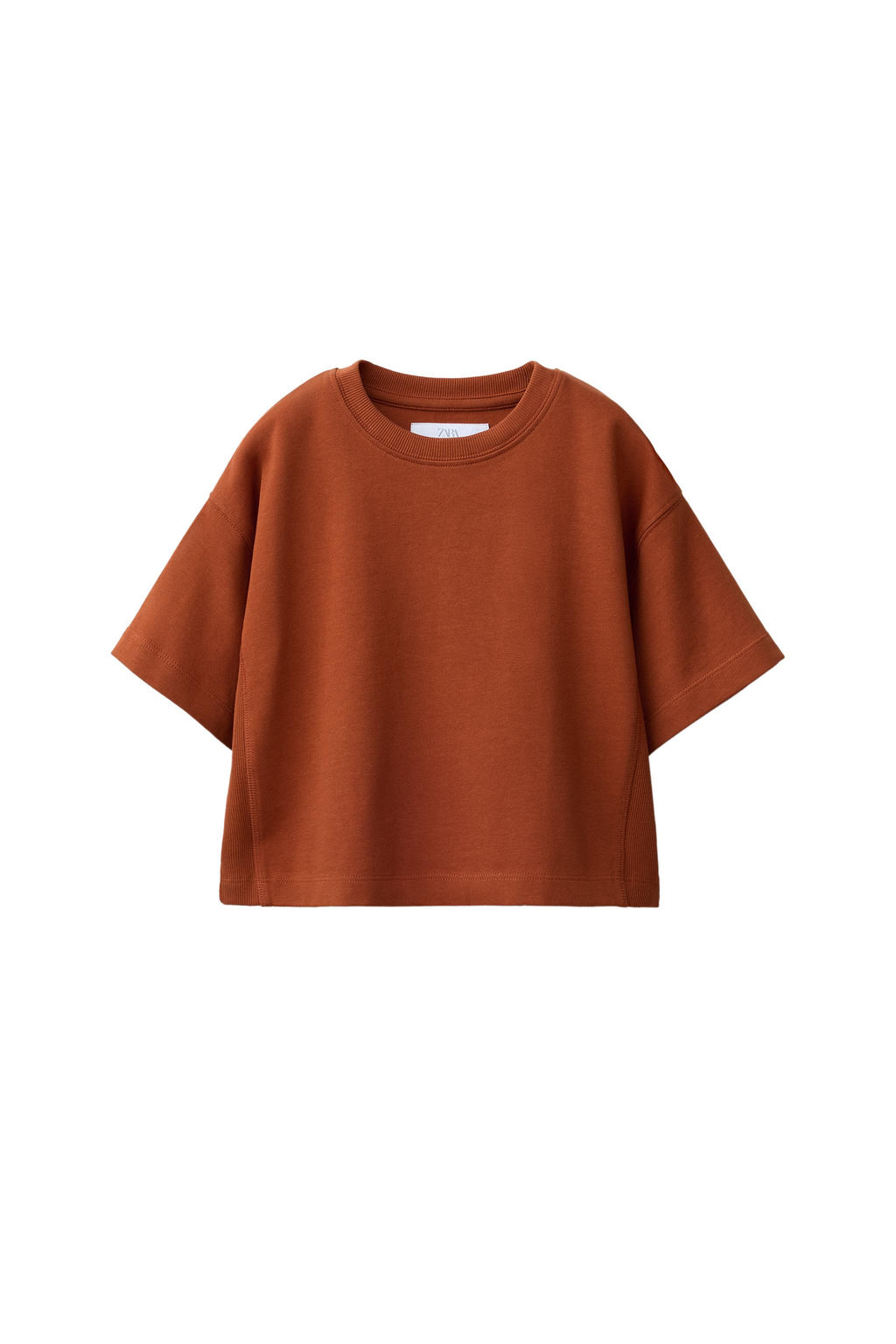 CAMISETA LISA HEAVY JERSEY / Terracota - Zara фото 6