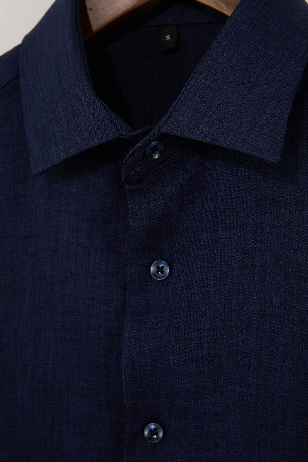 Lacivert Regular Erkek Gomlek TMNSS26GO00007