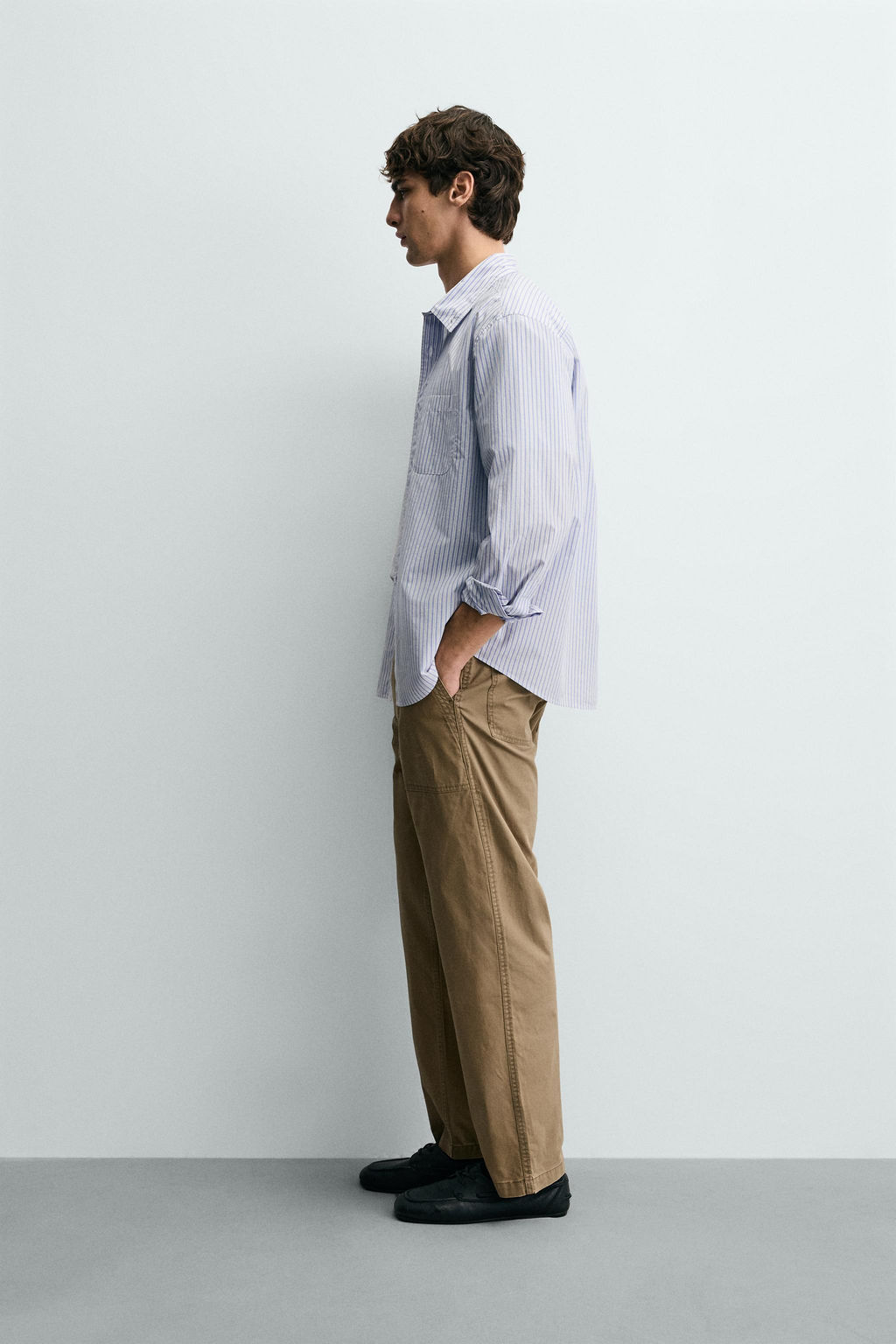 FADED STRAIGHT-LEG TROUSERS - Zara фото 4