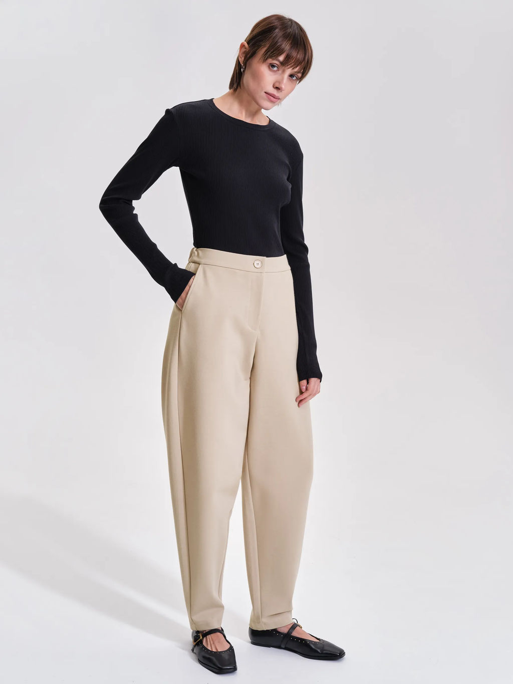 PELICAN, джемпер (модель боди) женский, Черный  фото 3