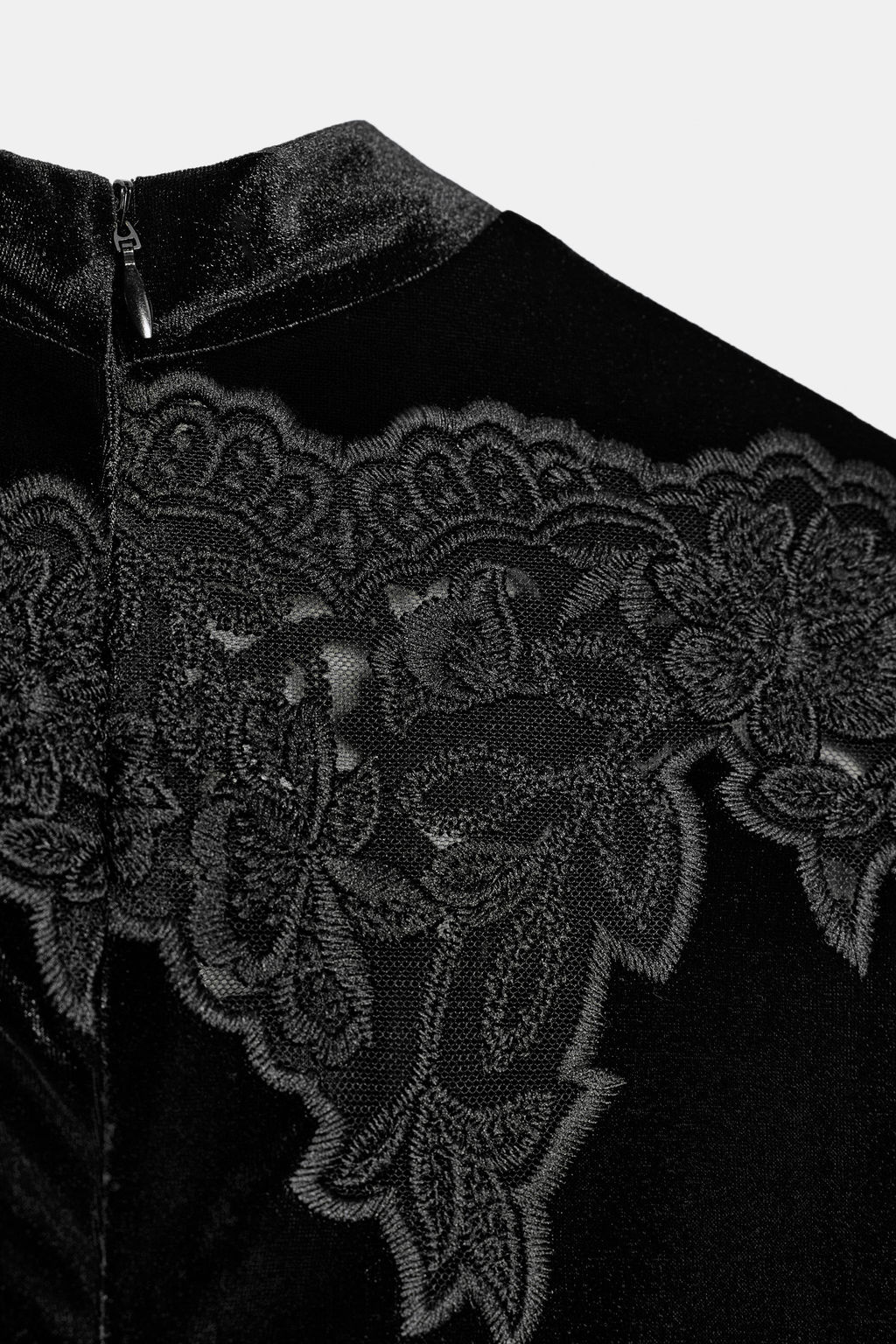 VELVET LACE DRESS - Zara фото 5