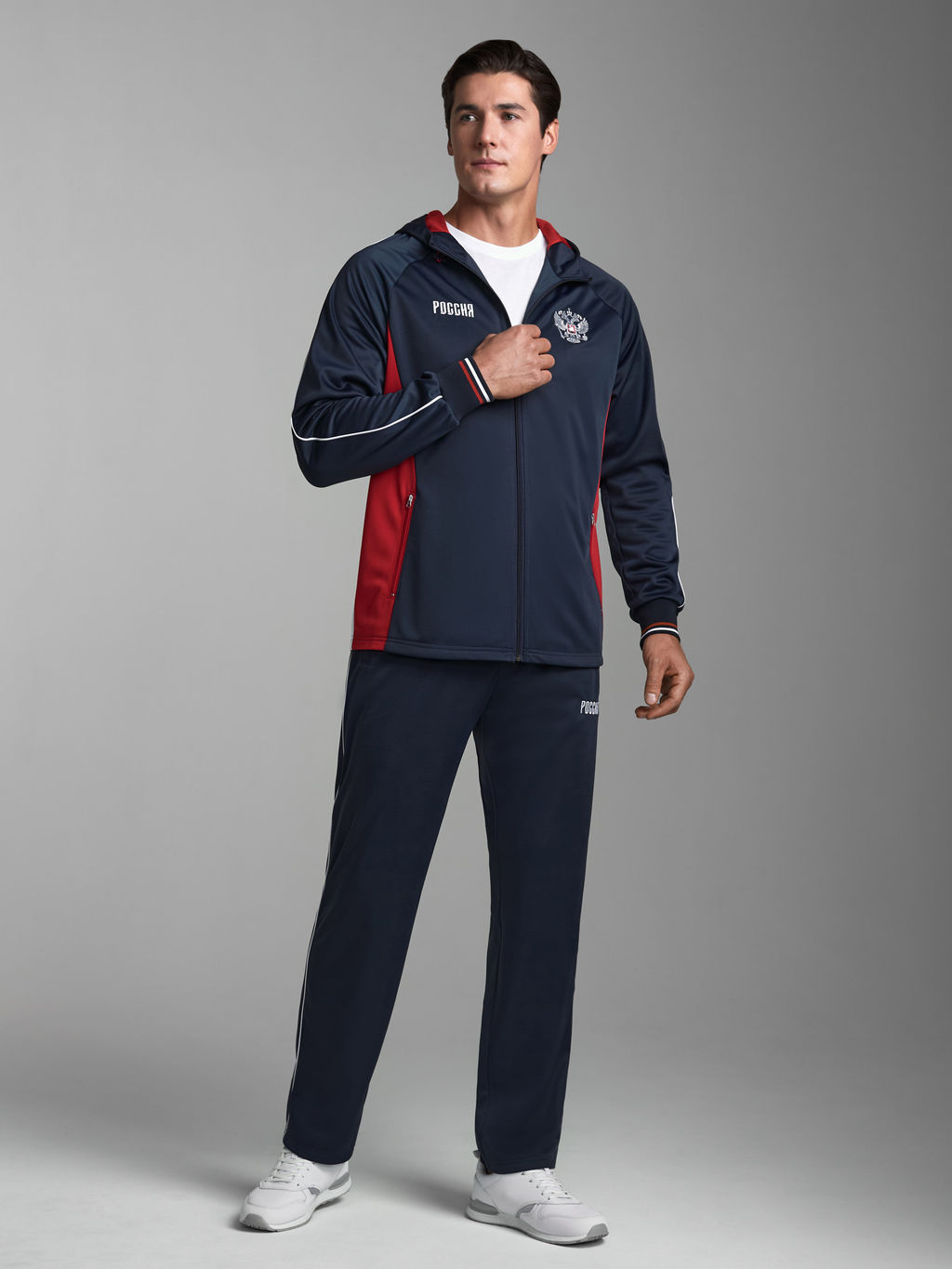Спортивный костюм мужской RUSSIA 10M-RT-1636 - Addic фото 2