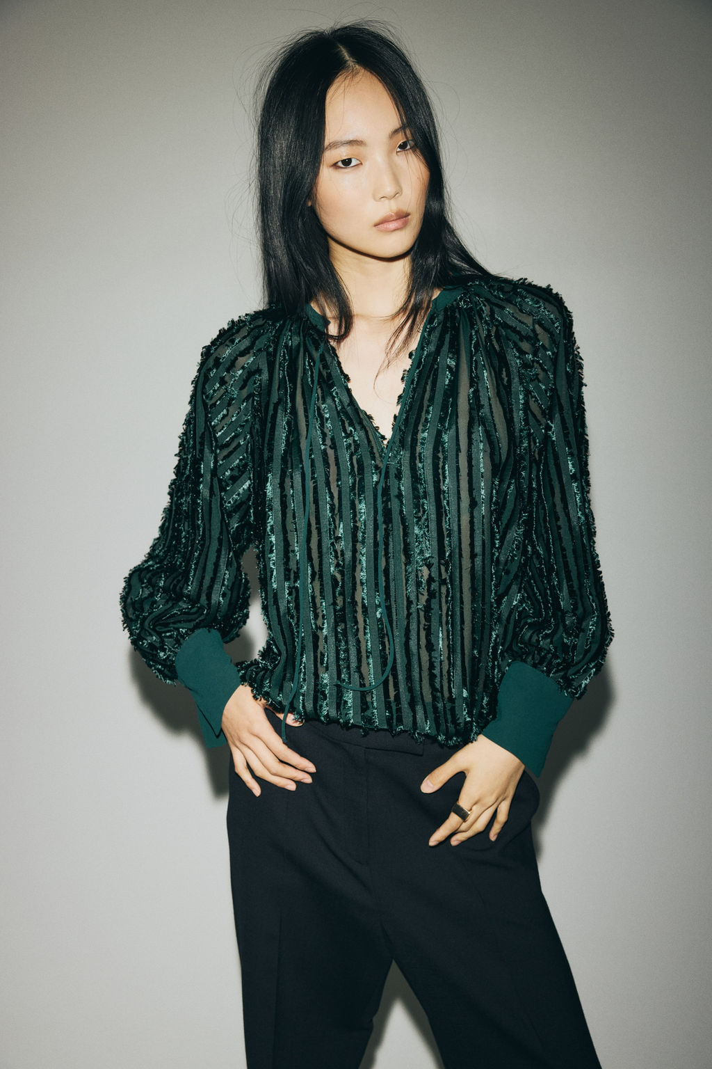 Blusa con lazada - H&m фото 6