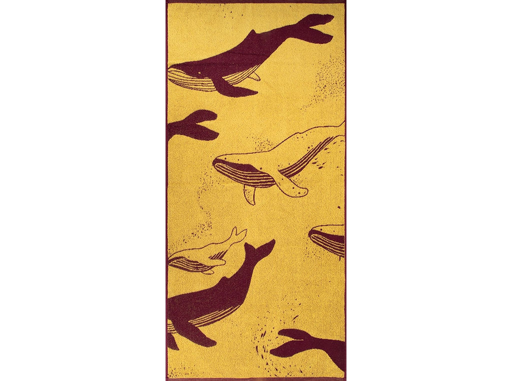 Полотенце махровое 6с102.411ж1 Киты(кр.дерево1) 67х150см