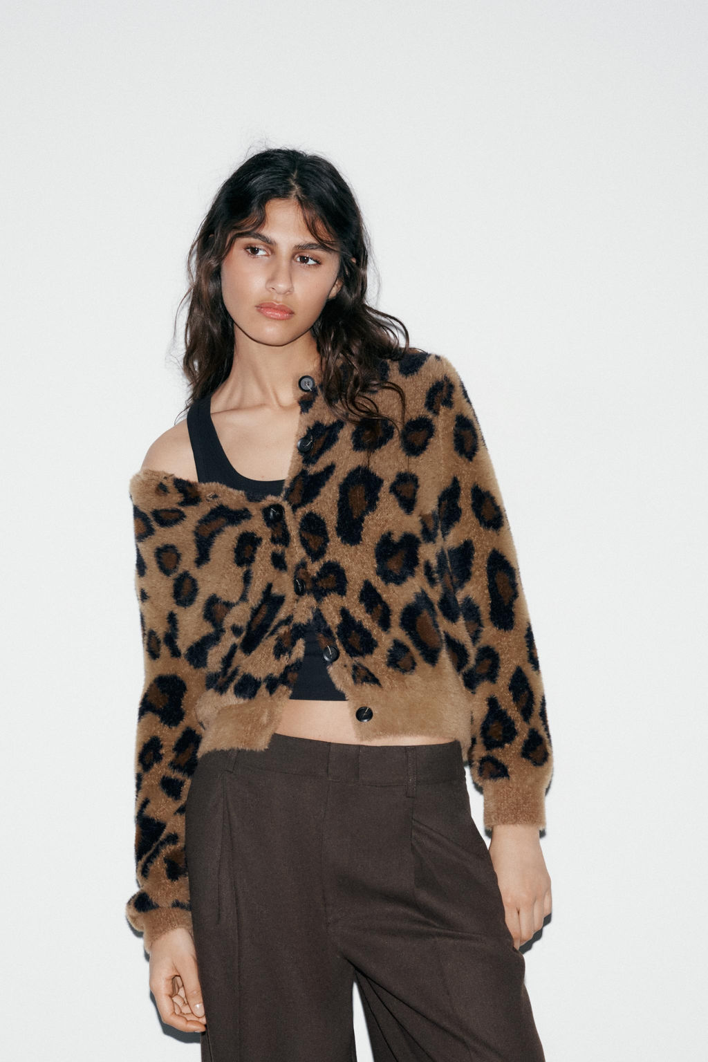 ANIMAL JACQUARD KNIT CARDIGAN - Zara фото 2